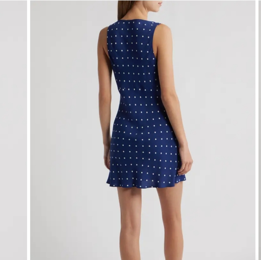 Reformation Calix Polka Dot Mini Dress M - Picture 2 of 8